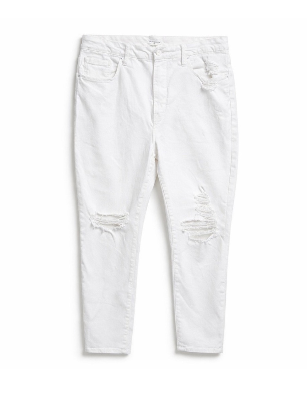 Good American White Distressed Skinny Women’s Jeans in White Size 14/32